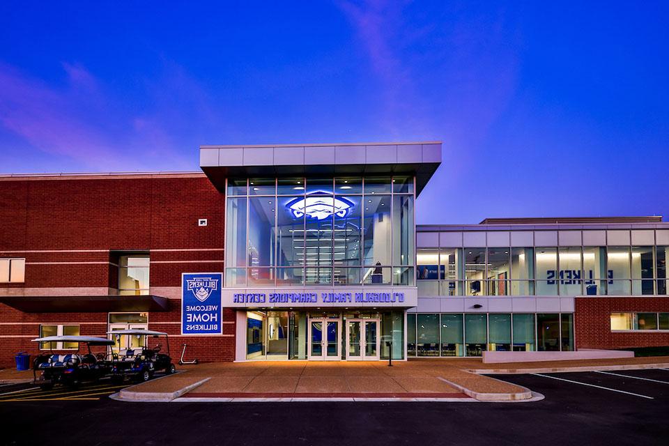 Exterior image of the O'Laughlin Family Champions Center.